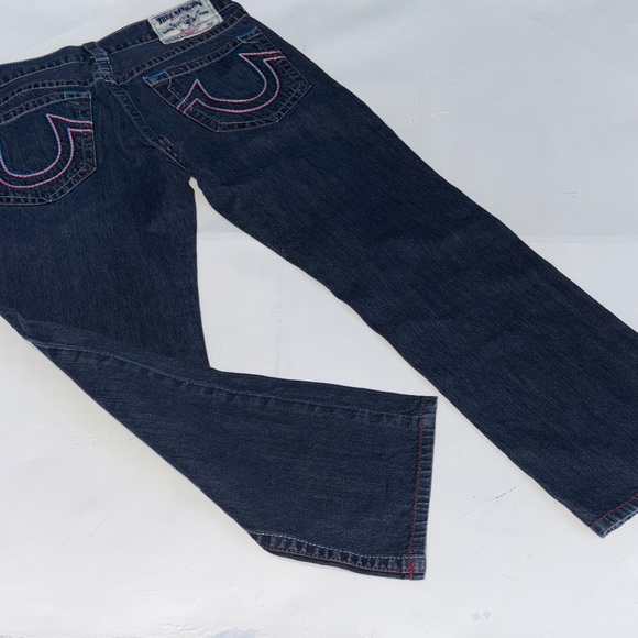 True Religion Other - Men's TRUE RELIGION STRAIGHT LEG Dark Blue Jeans with accent trim
